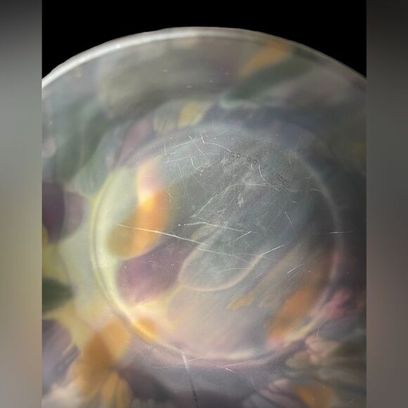 VINTAGE Arcoroc FRANCE Rare Design  GLASS Salad SERVING BOWL 8 3/4" Wide - Picture 5 of 5